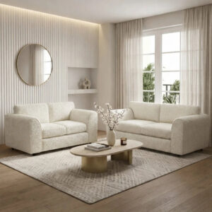 Boucle Fabric Sofa Set