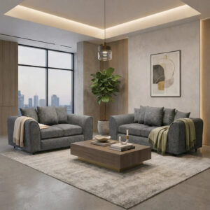 Lisbon Fabric Scatter Back Sofa Set