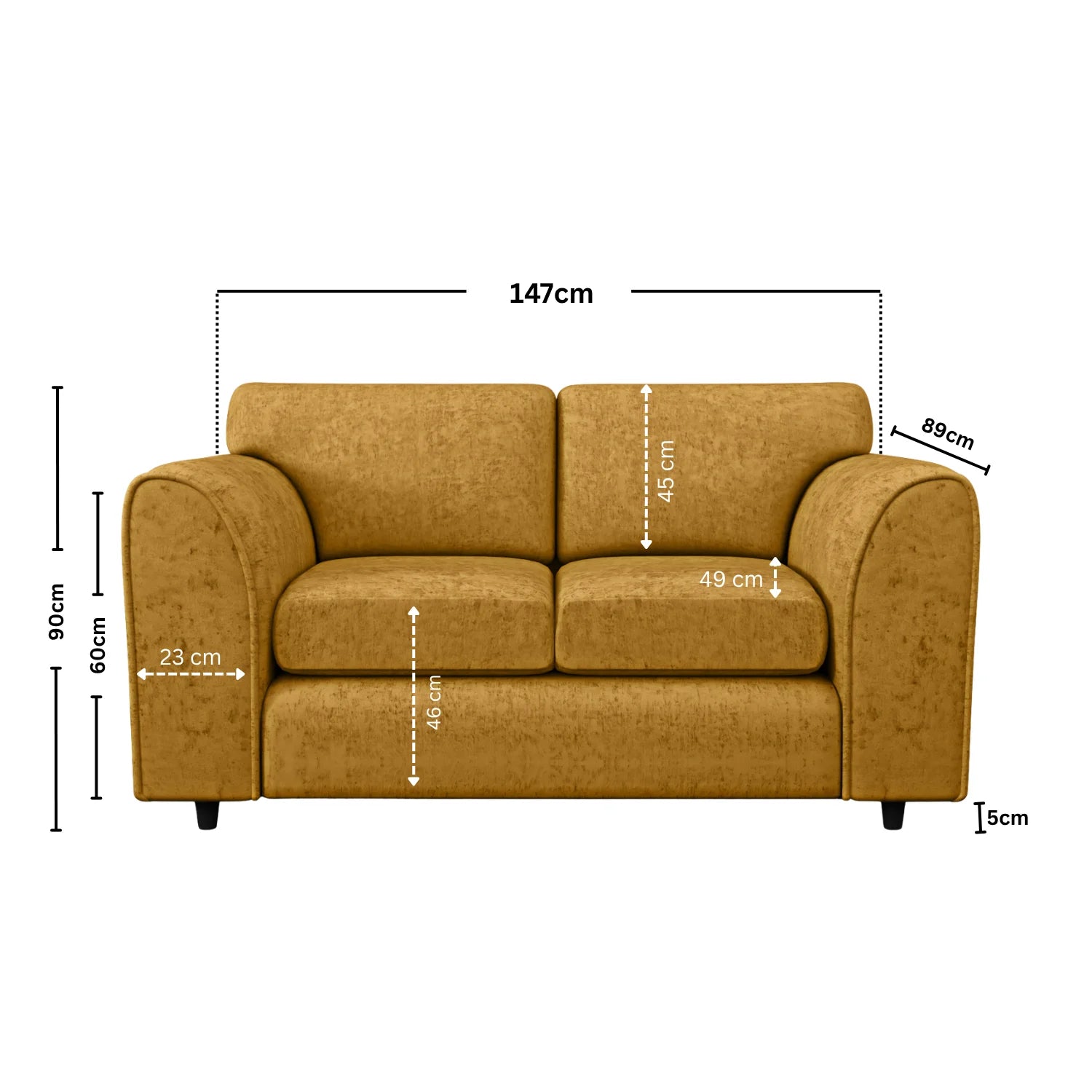 Alaska Fabric Full Back Sofa Set - Image 187