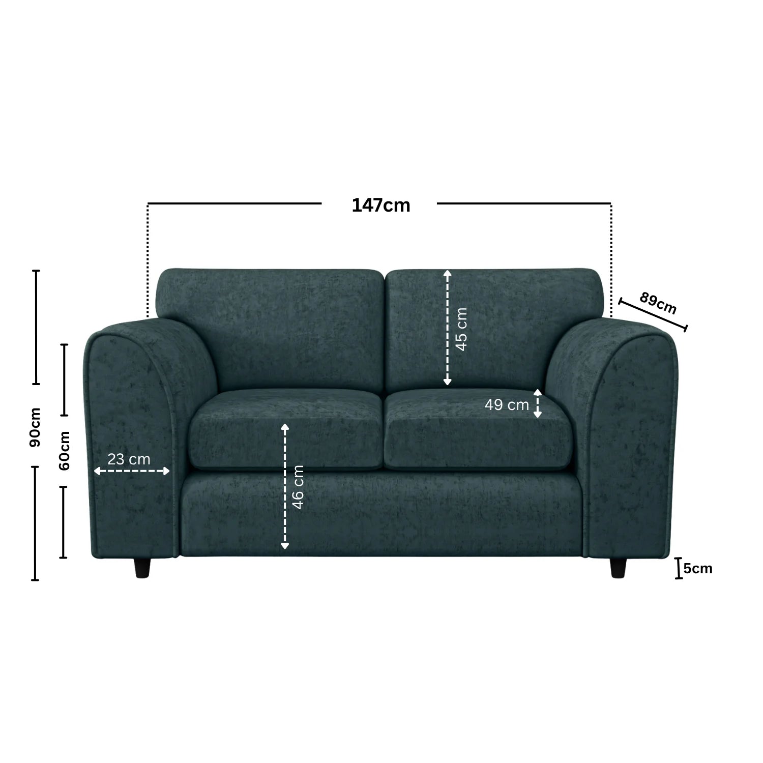 Alaska Fabric Full Back Sofa Set - Image 194