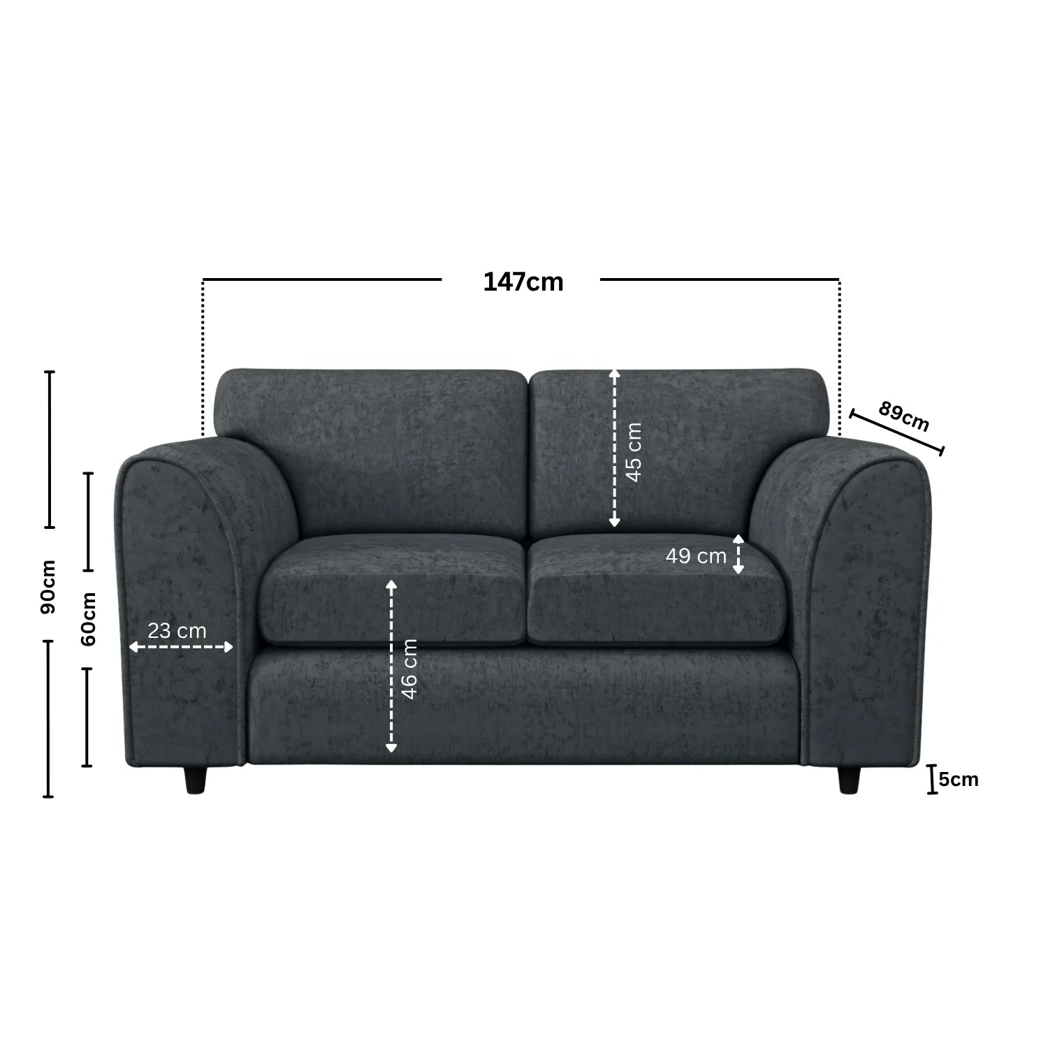 Alaska Fabric Full Back Sofa Set - Image 176