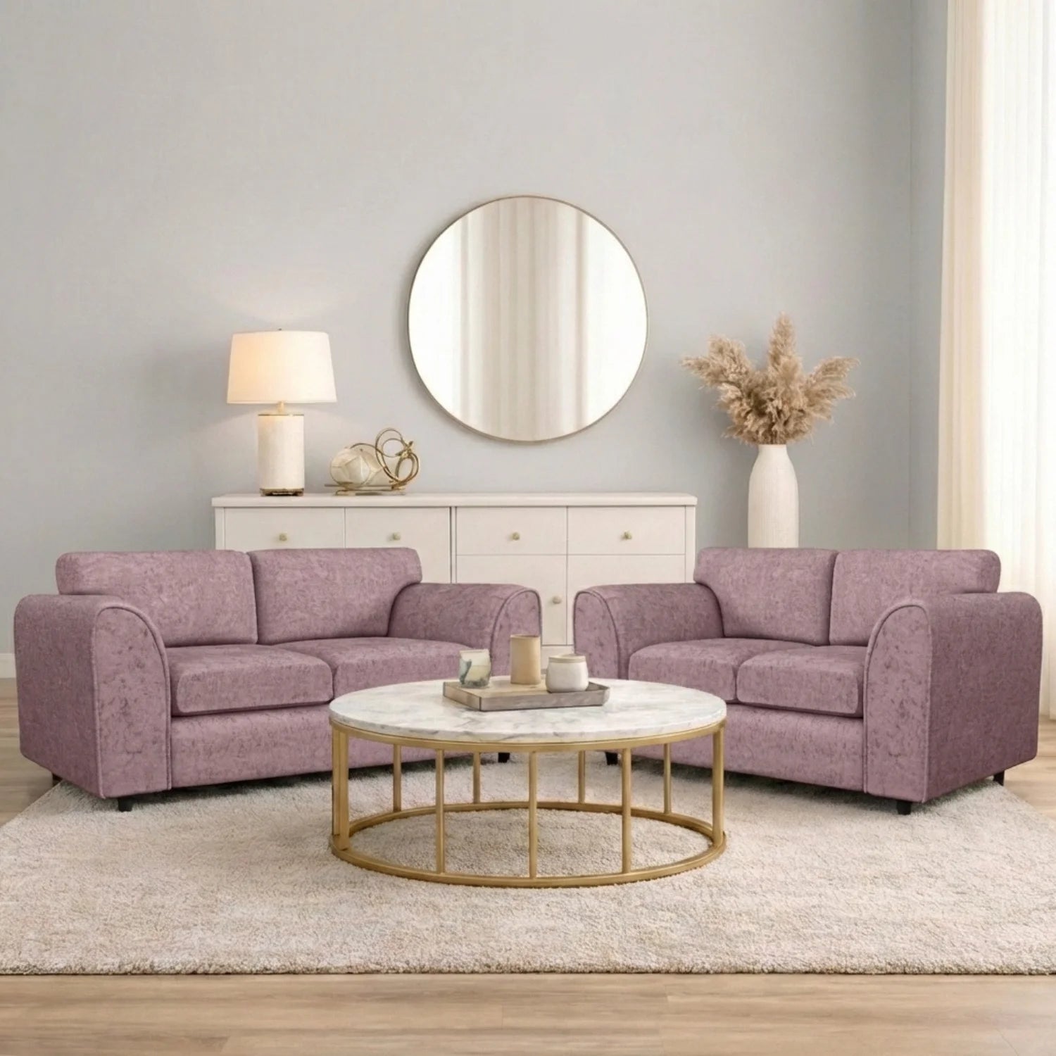 Alaska Fabric Full Back Sofa Set - Image 211