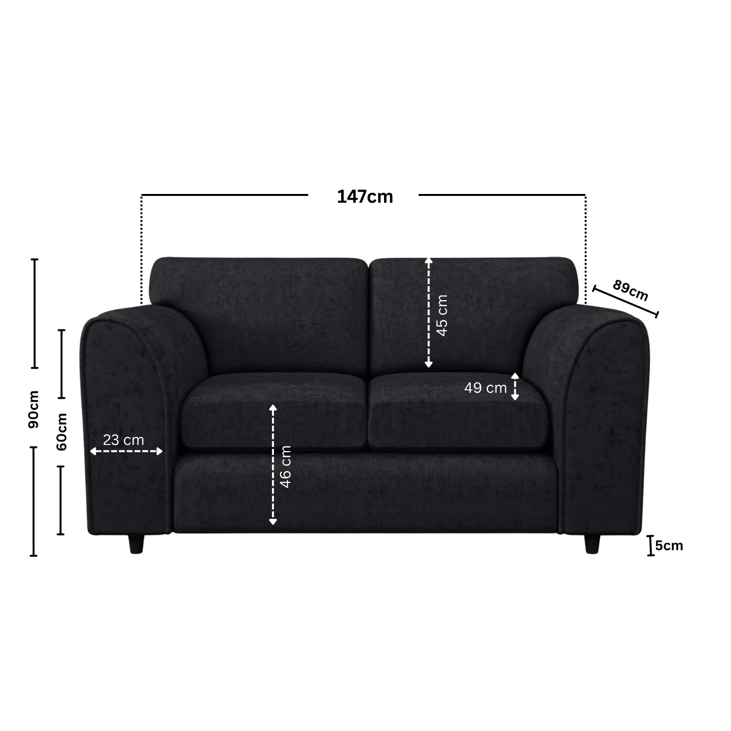 Alaska Fabric Full Back Sofa Set - Image 215