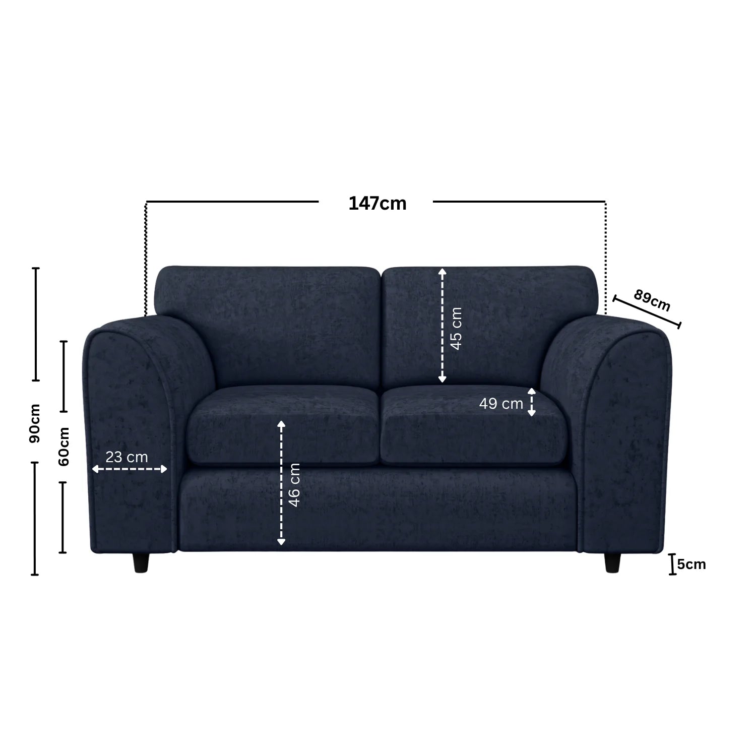 Alaska Fabric Full Back Sofa Set - Image 220