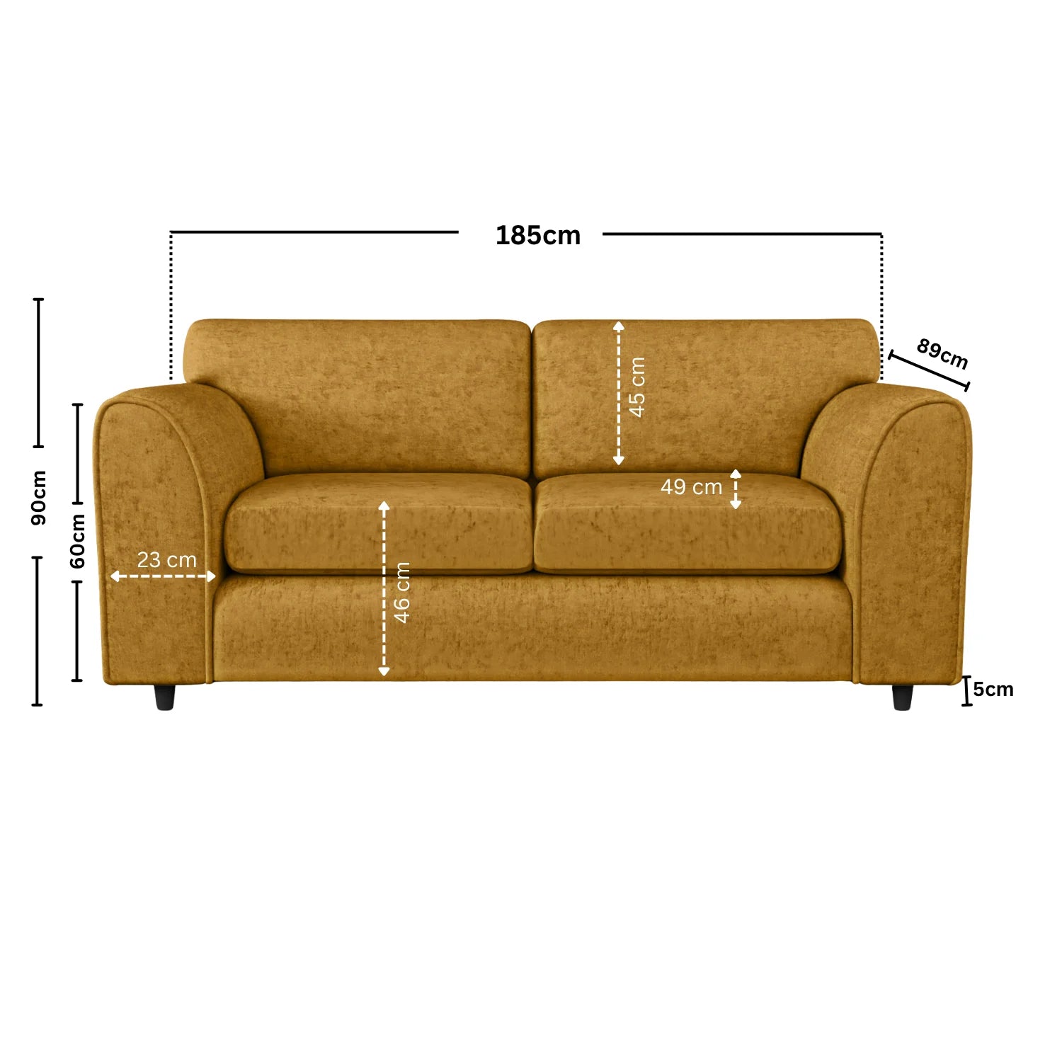 Alaska Fabric Full Back Sofa Set - Image 128