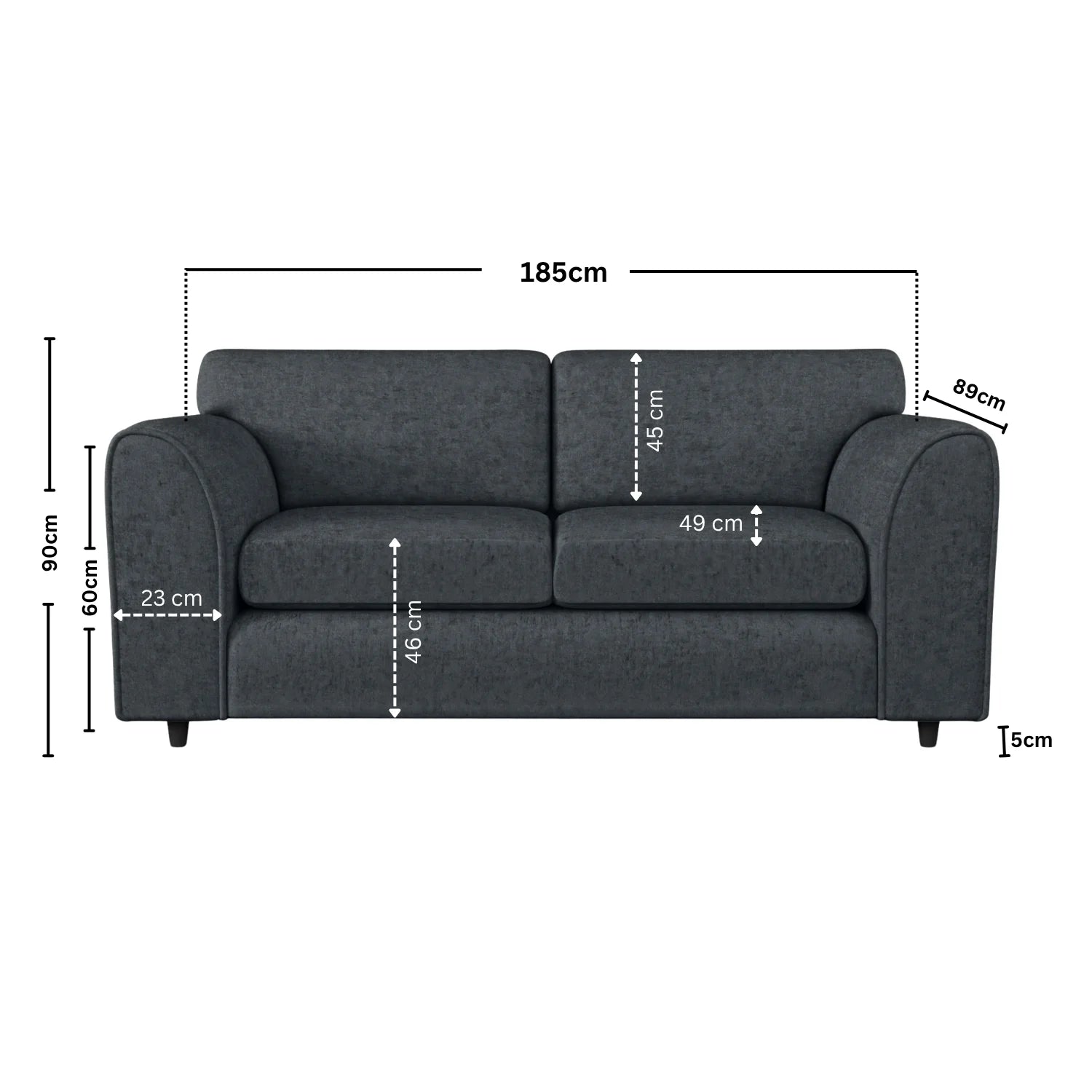 Alaska Fabric Full Back Sofa Set - Image 115