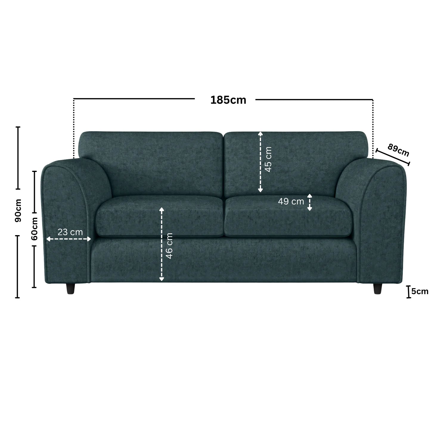 Alaska Fabric Full Back Sofa Set - Image 134