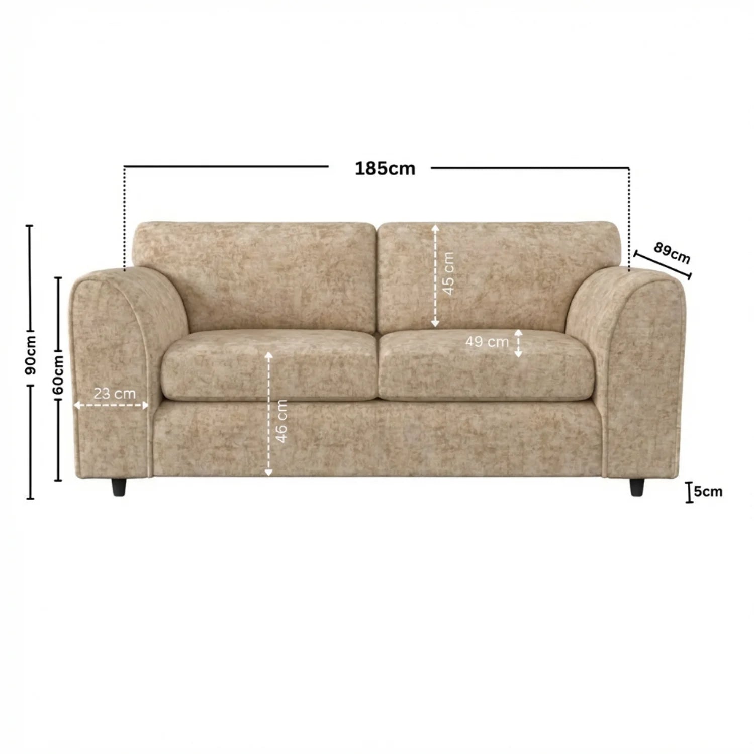 Alaska Fabric Full Back Sofa Set - Image 144