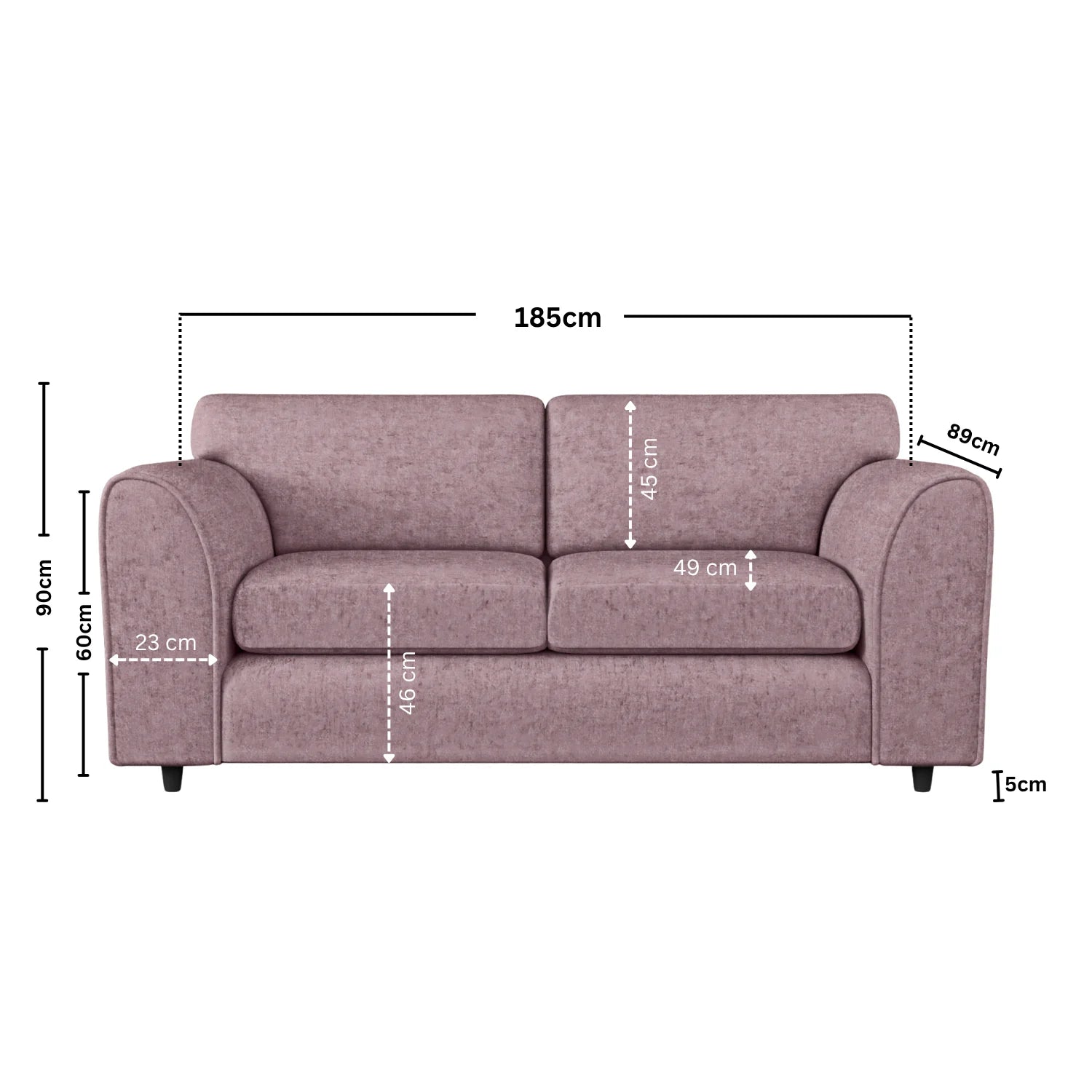 Alaska Fabric Full Back Sofa Set - Image 152