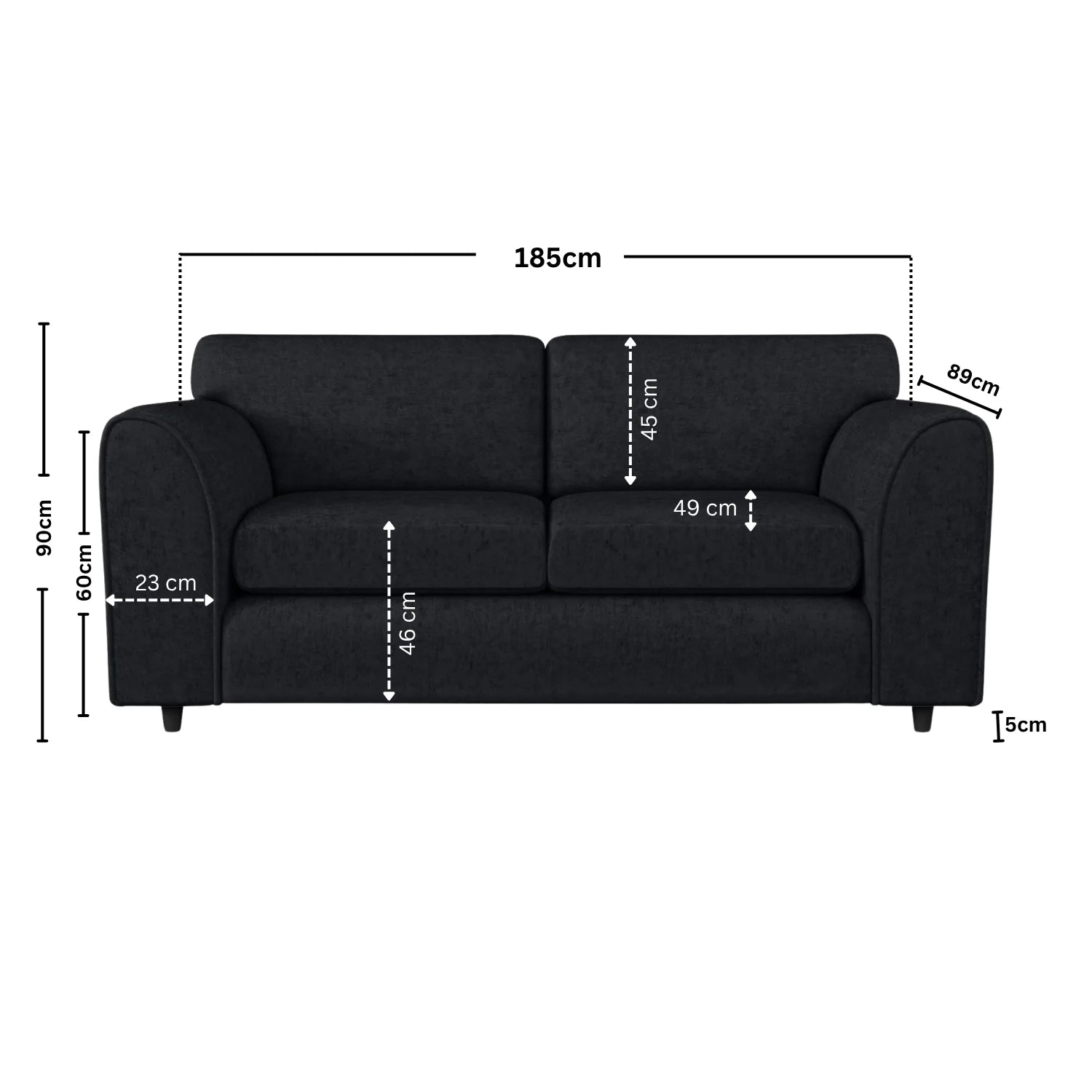 Alaska Fabric Full Back Sofa Set - Image 158