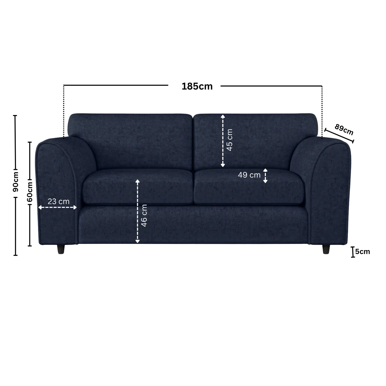 Alaska Fabric Full Back Sofa Set - Image 164