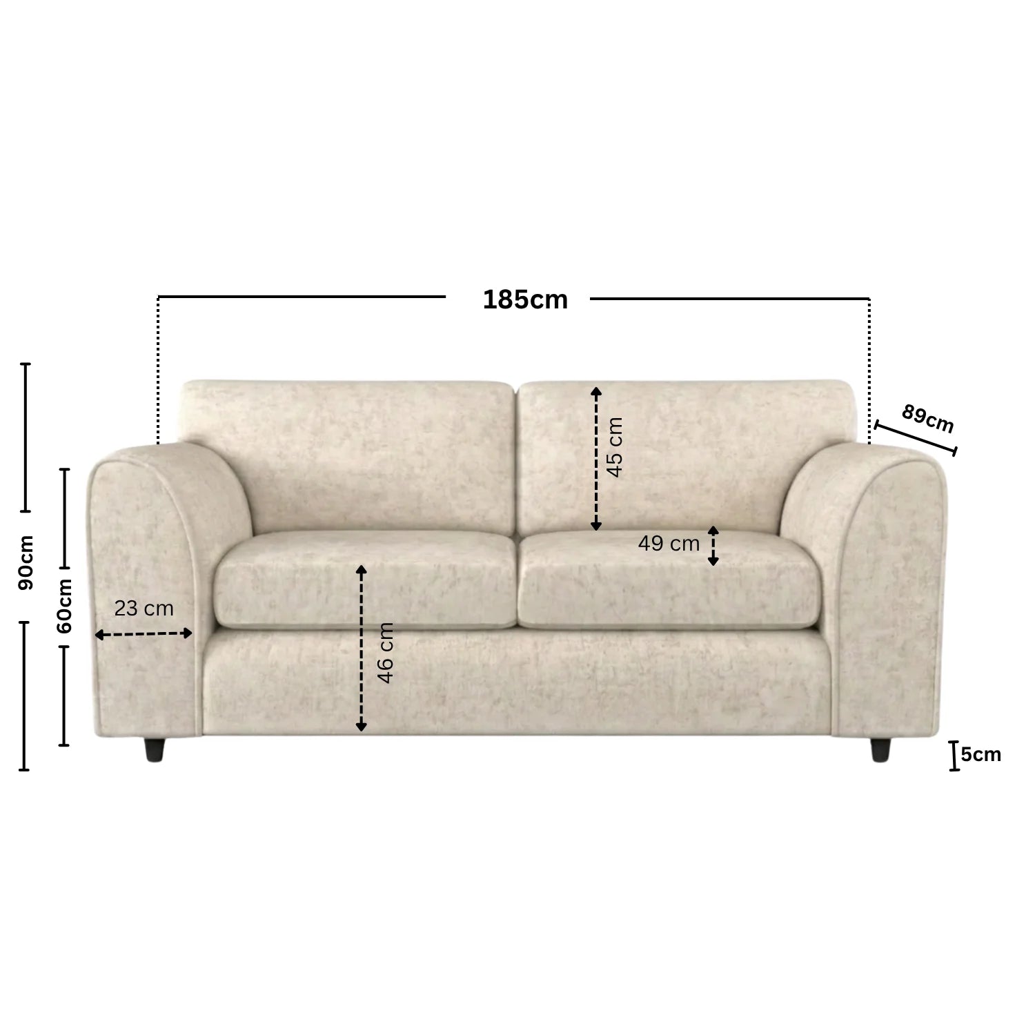 Alaska Fabric Full Back Sofa Set - Image 170