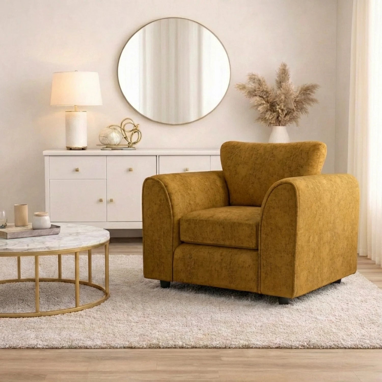 Alaska Fabric Full Back Sofa Set - Image 8