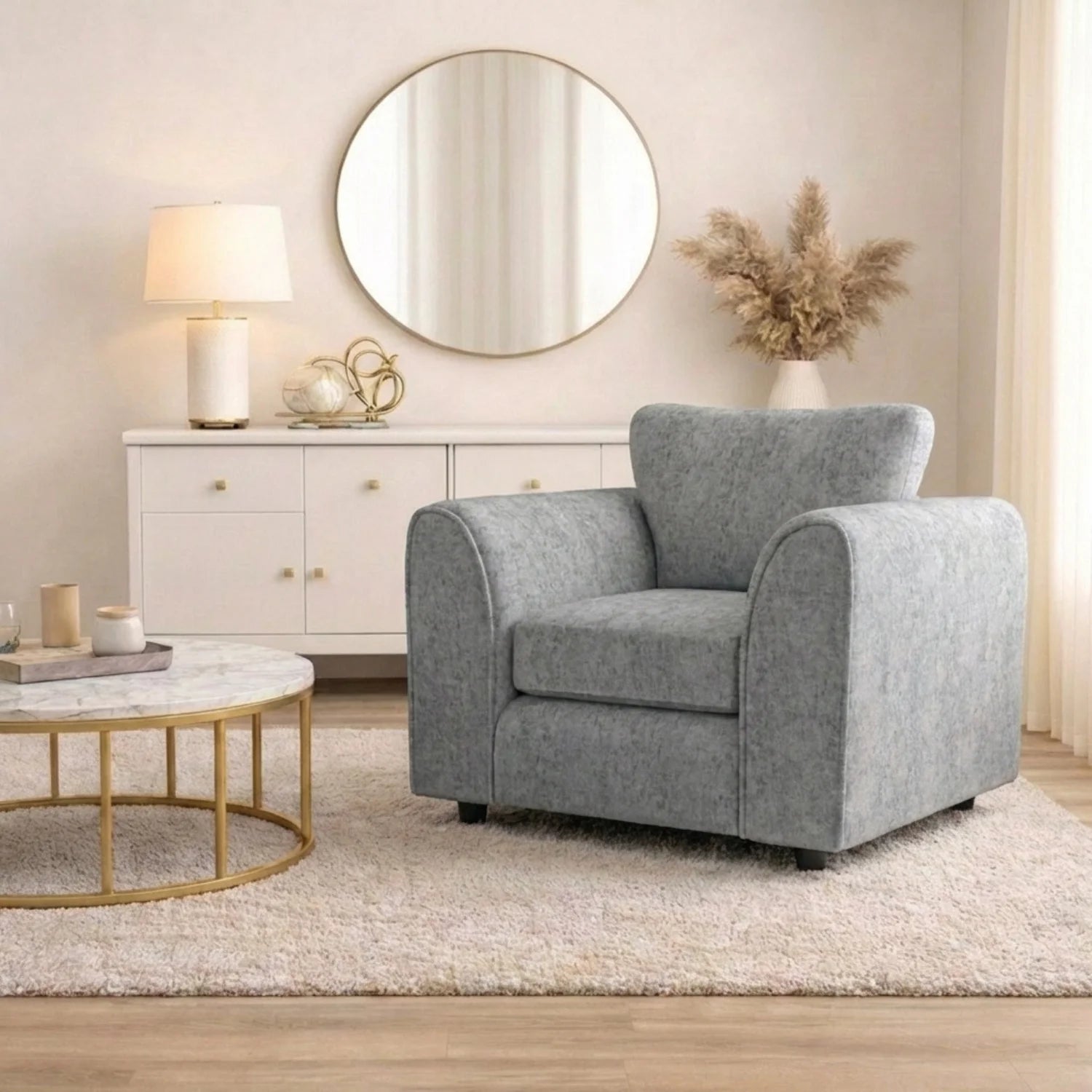 Alaska Fabric Full Back Sofa Set - Image 12