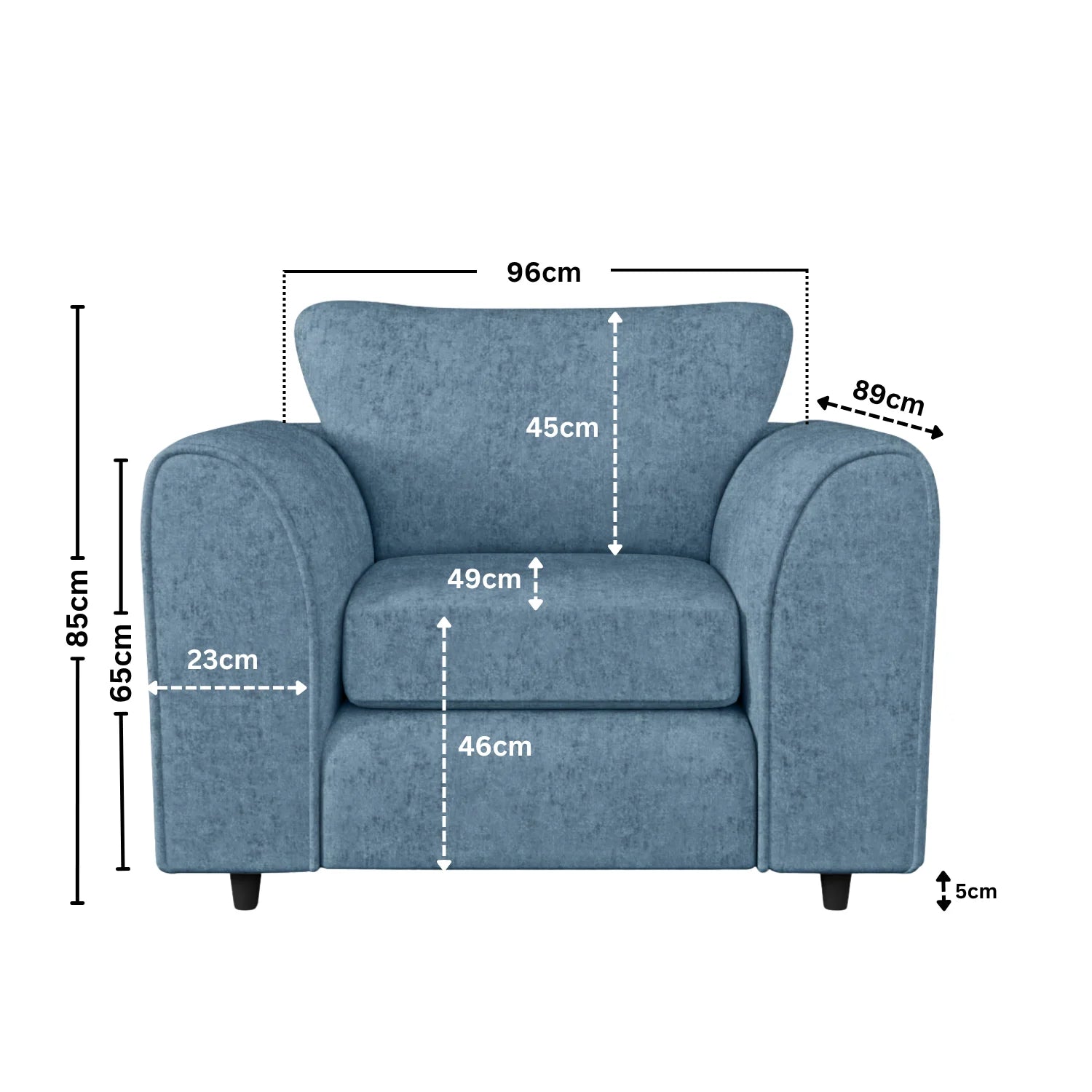 Alaska Fabric Full Back Sofa Set - Image 47
