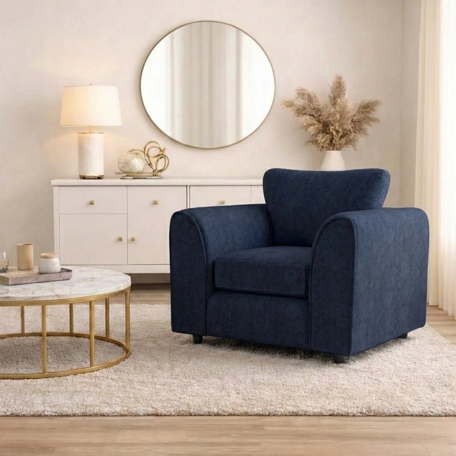 Alaska Fabric Full Back Sofa Set - Image 17