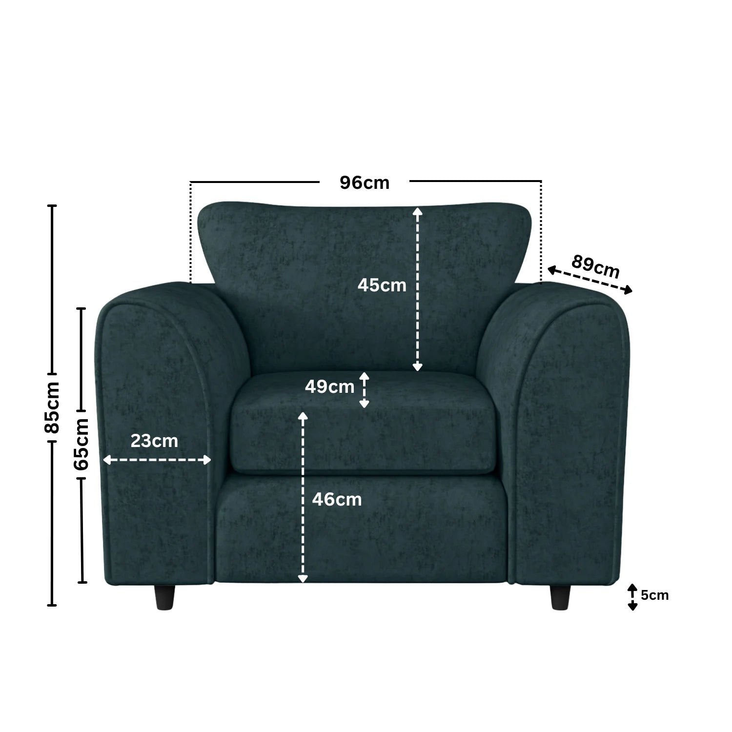 Alaska Fabric Full Back Sofa Set - Image 29