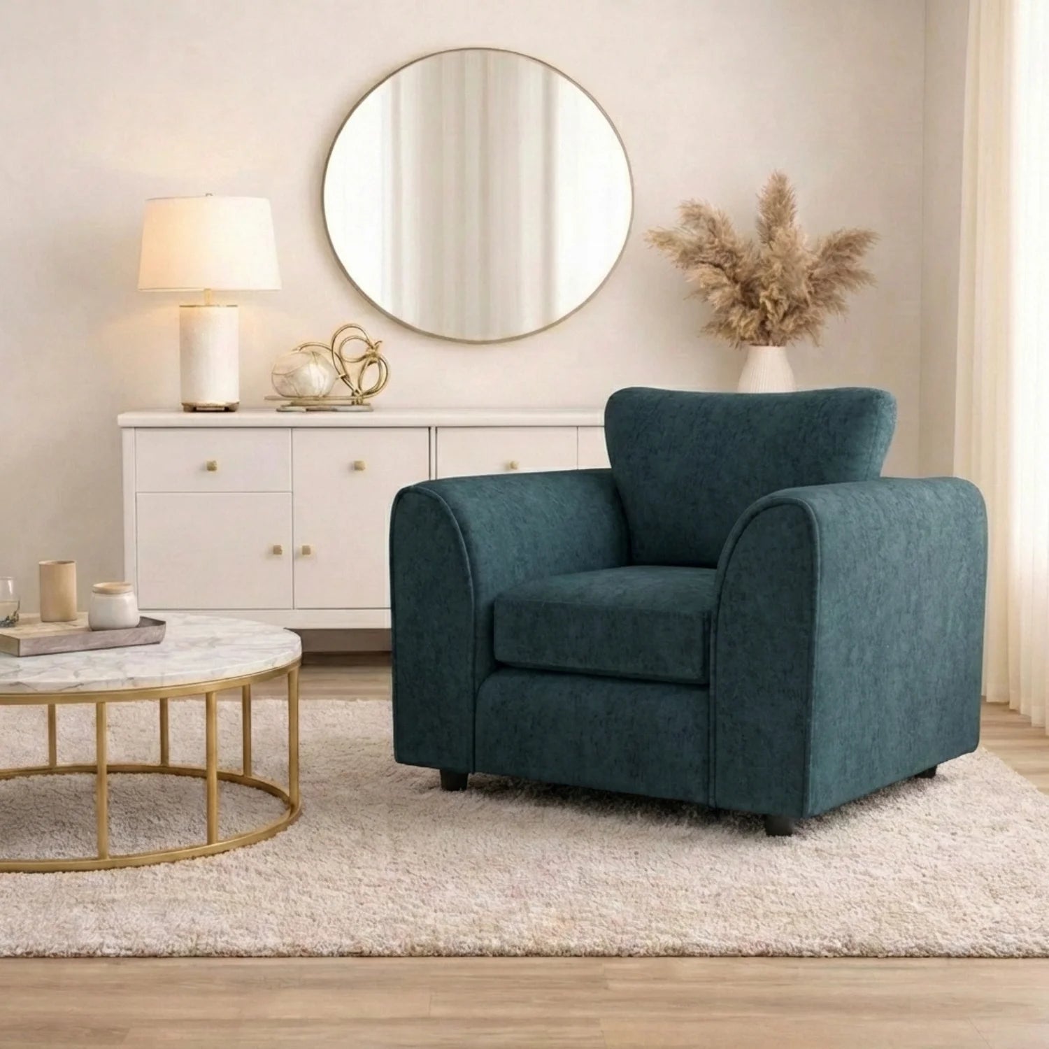 Alaska Fabric Full Back Sofa Set - Image 15