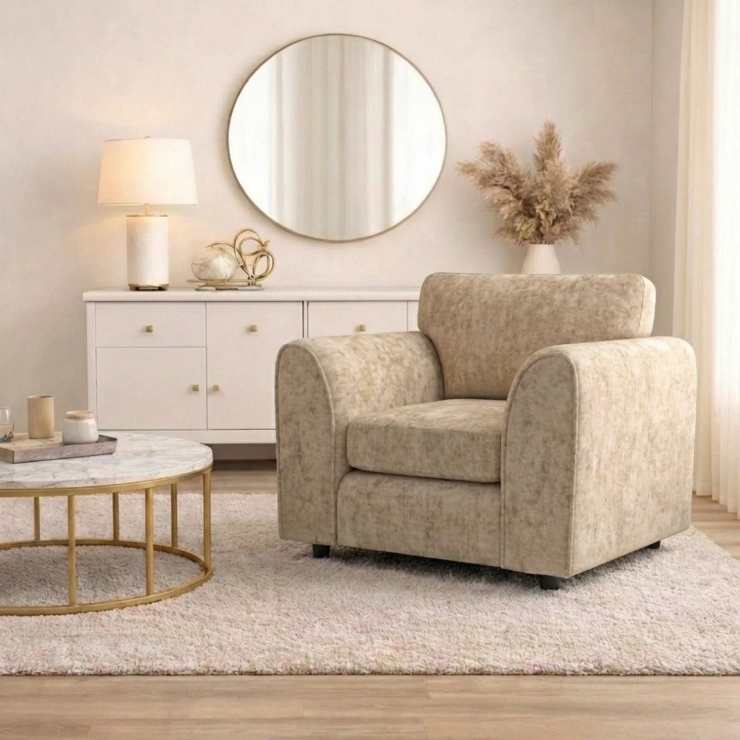 Alaska Fabric Full Back Sofa Set - Image 16