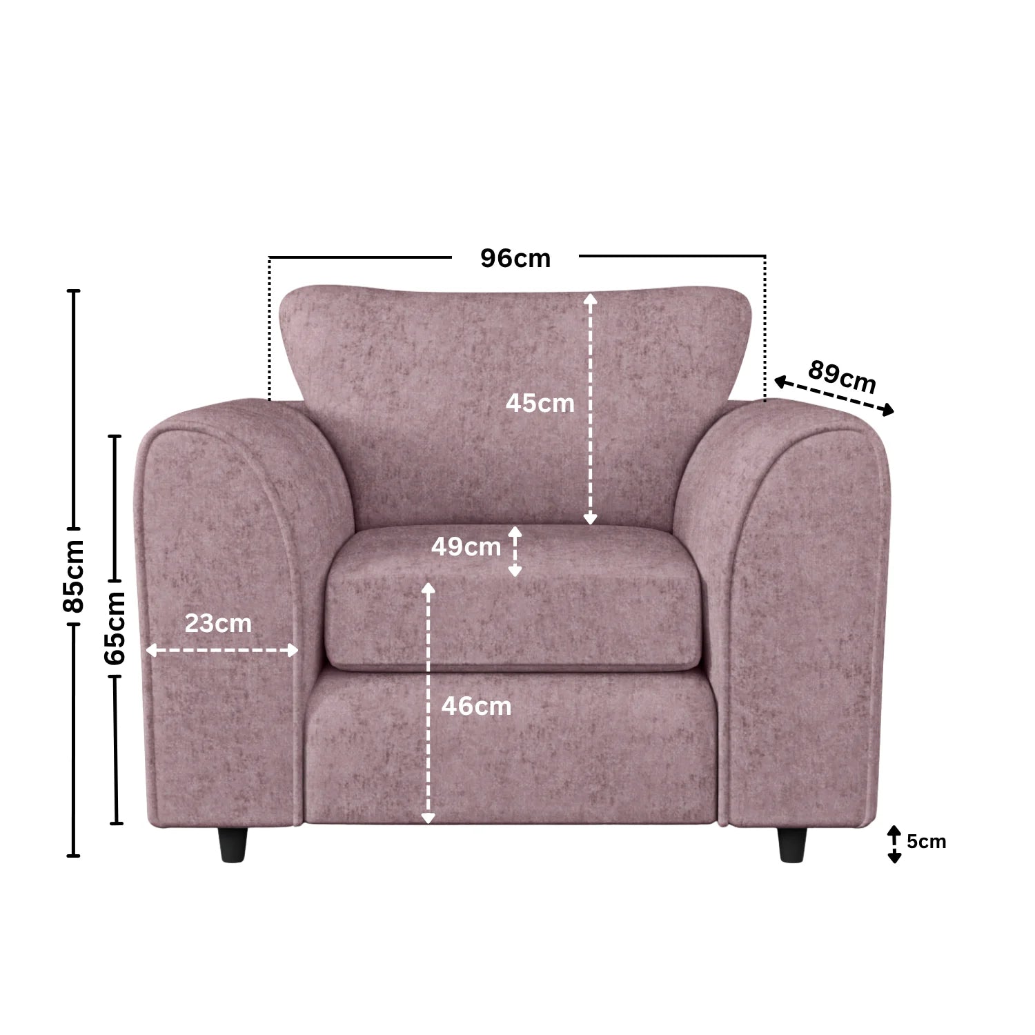 Alaska Fabric Full Back Sofa Set - Image 45