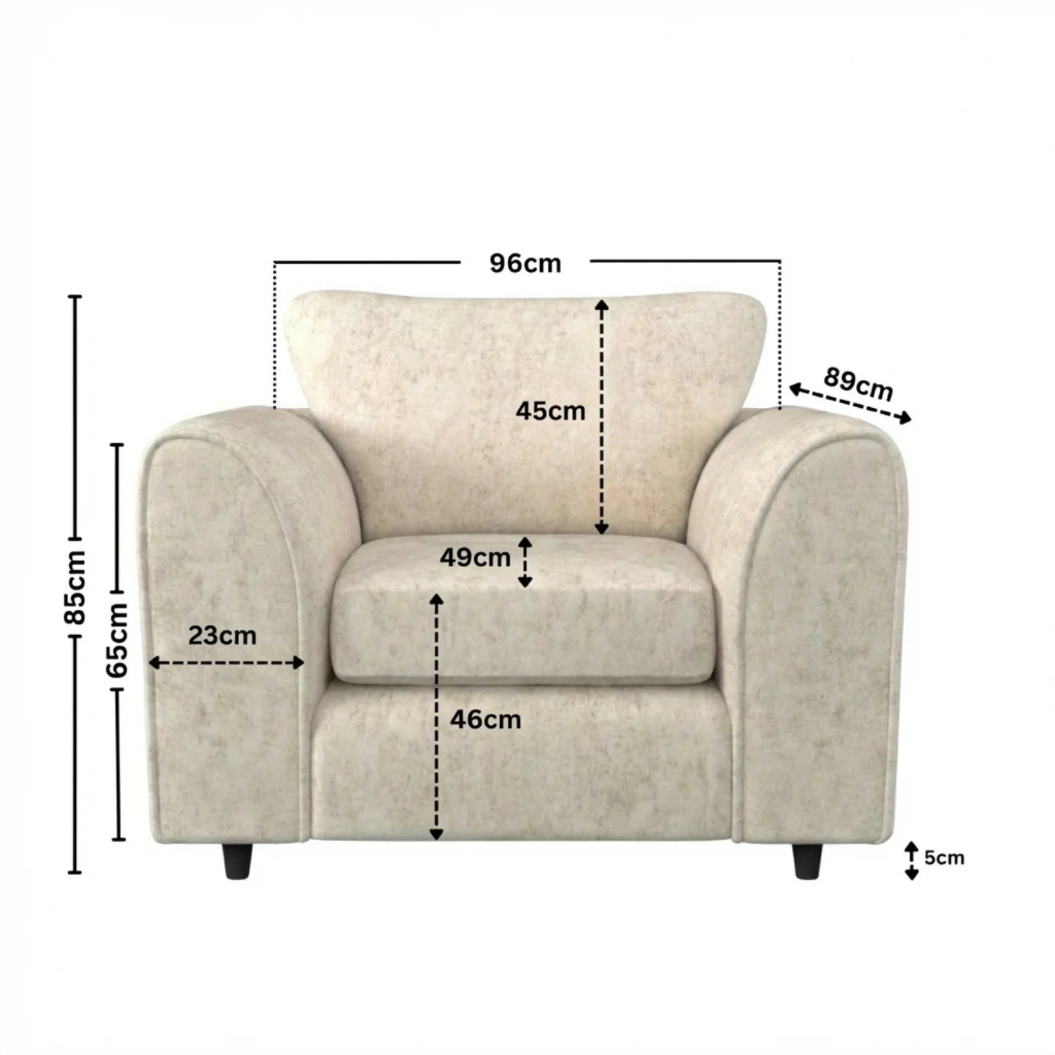 Alaska Fabric Full Back Sofa Set - Image 33