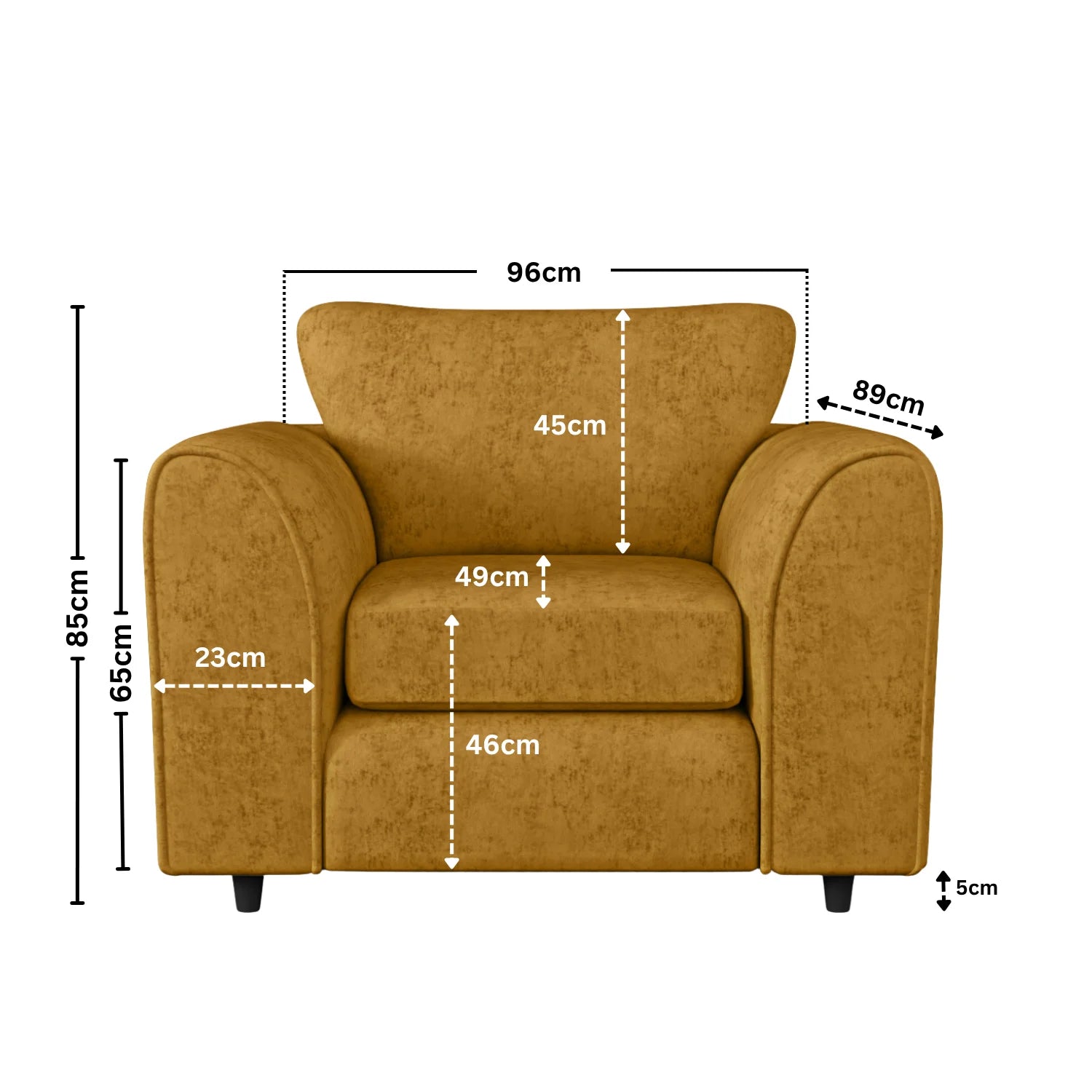 Alaska Fabric Full Back Sofa Set - Image 56