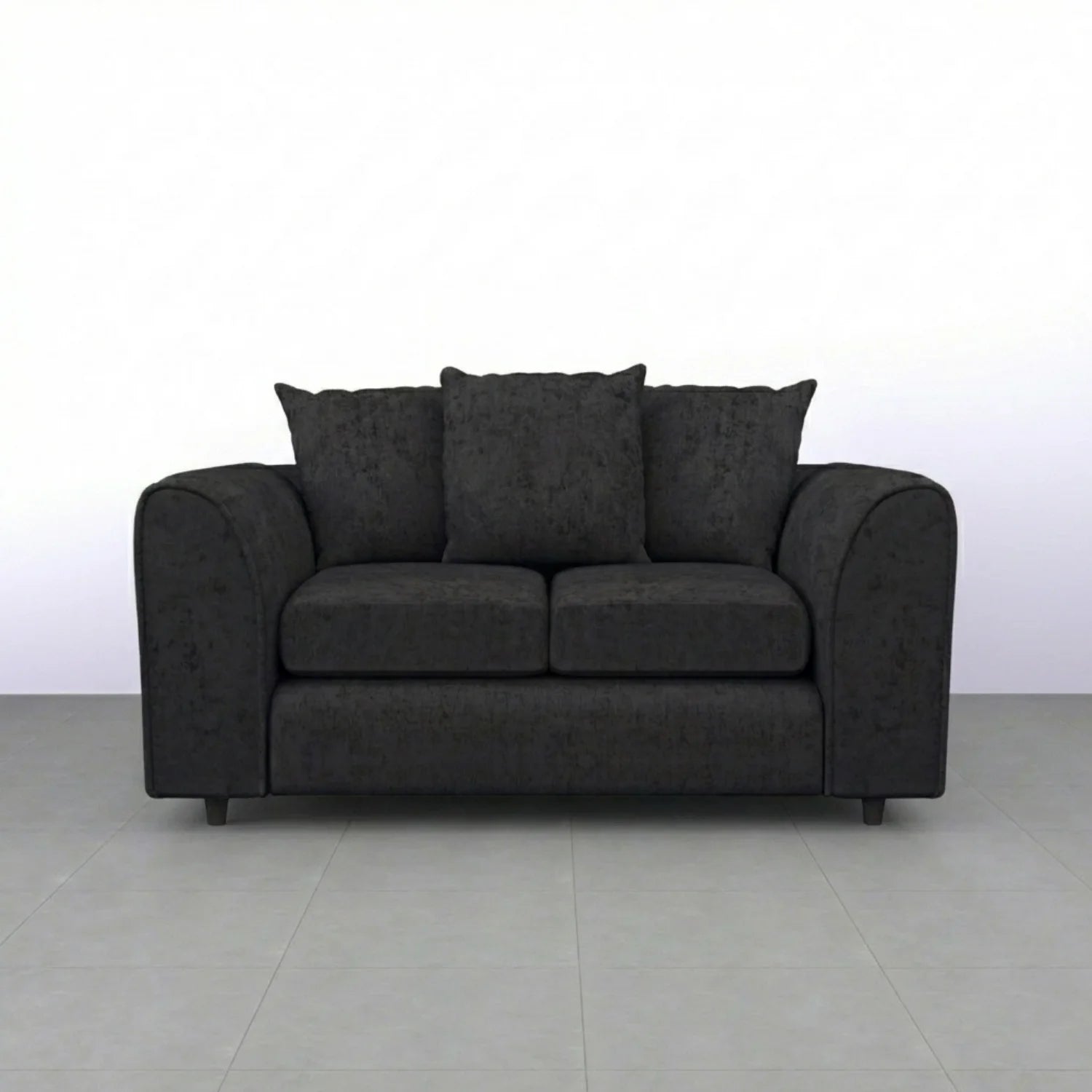 Alaska Fabric Scatter Back Sofa Set (Black) - Image 147