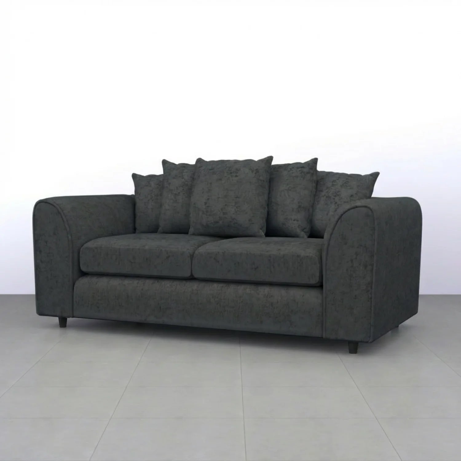 Alaska Fabric Scatter Back Sofa Set (Dark Grey) - Image 11