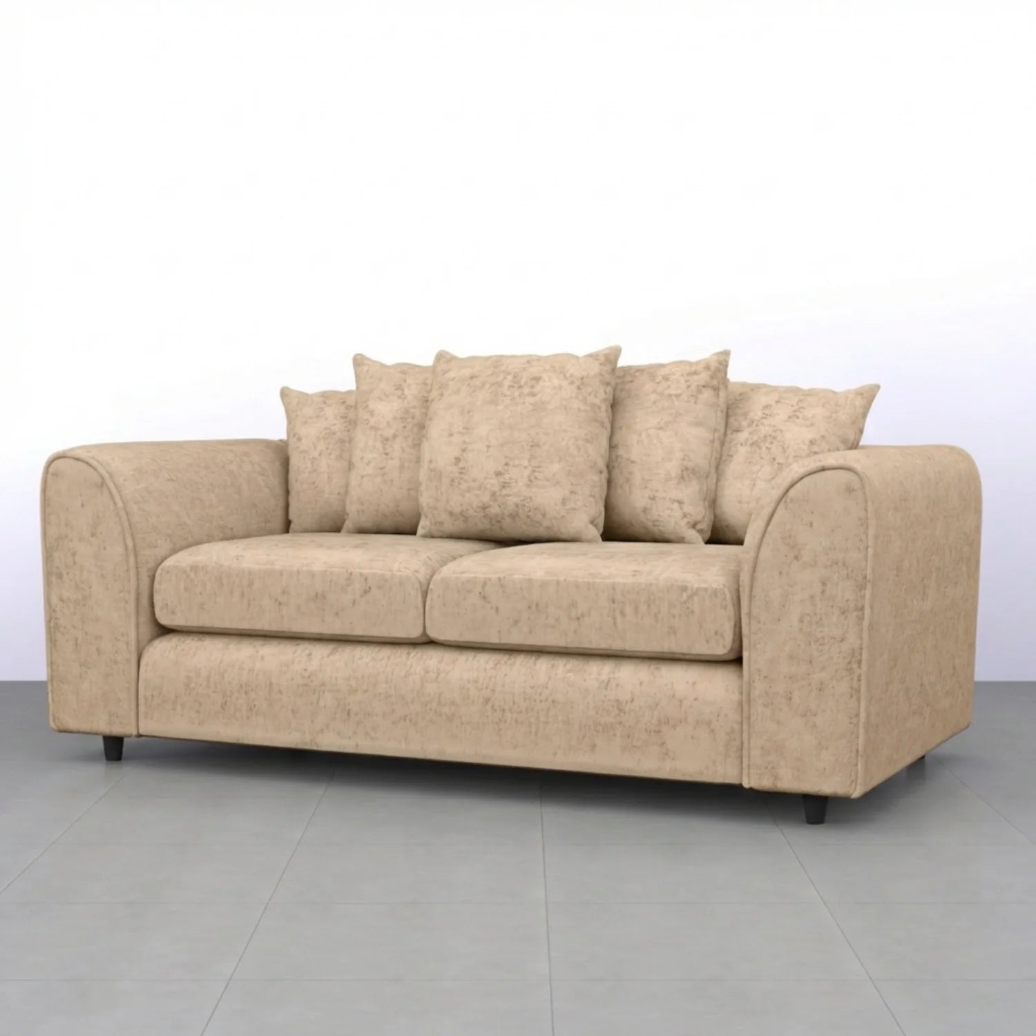 Alaska Fabric Scatter Back Sofa Set (Black) - Image 21