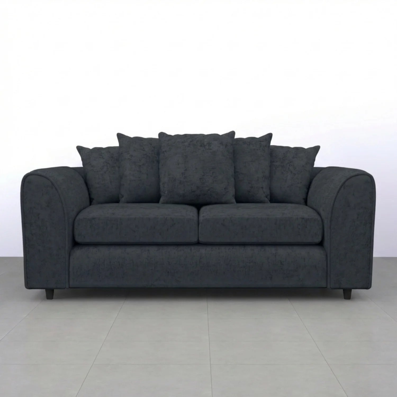Alaska Fabric Scatter Back Sofa Set (Dark Grey) - Image 4