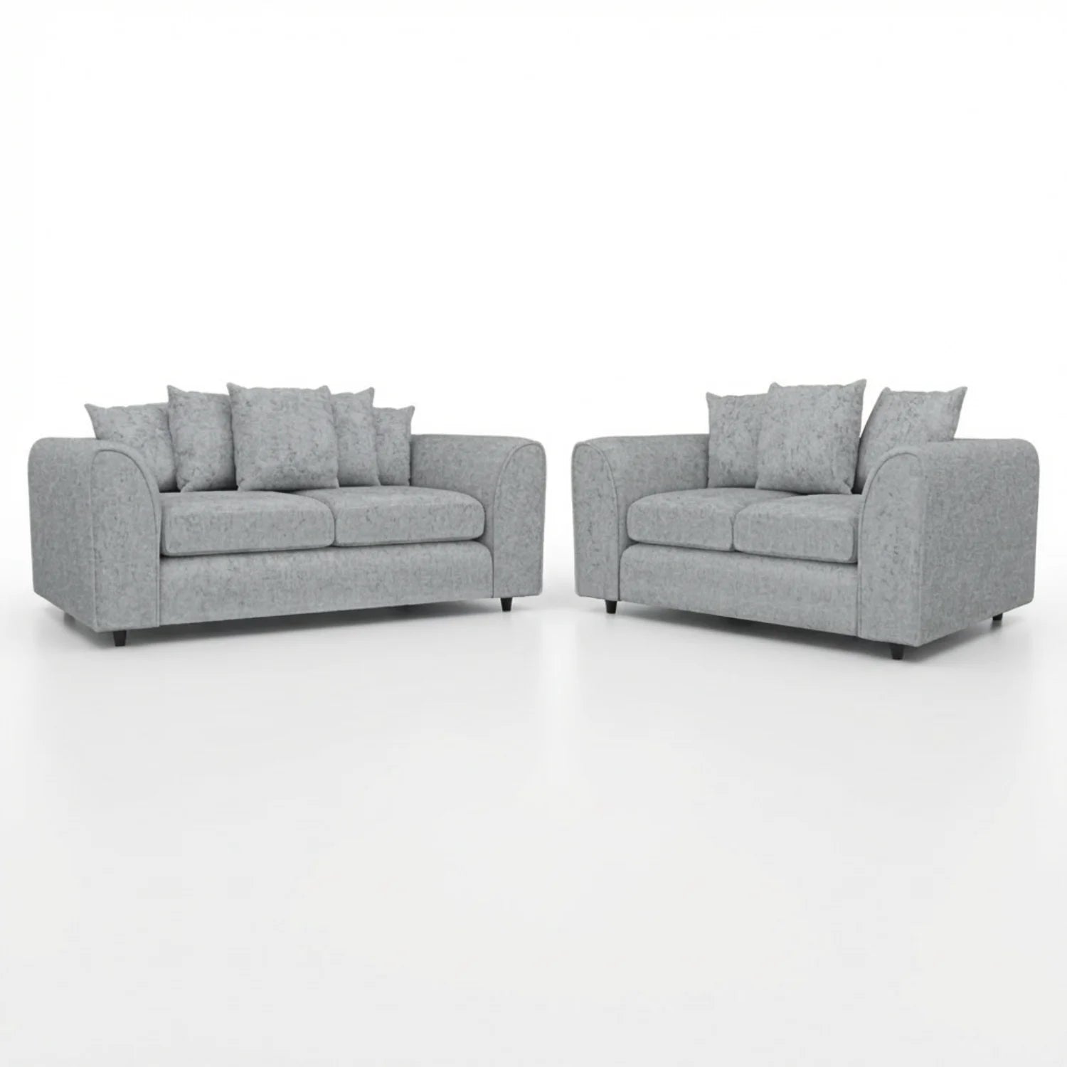 Alaska Fabric Scatter Back Sofa Set (Black) - Image 37