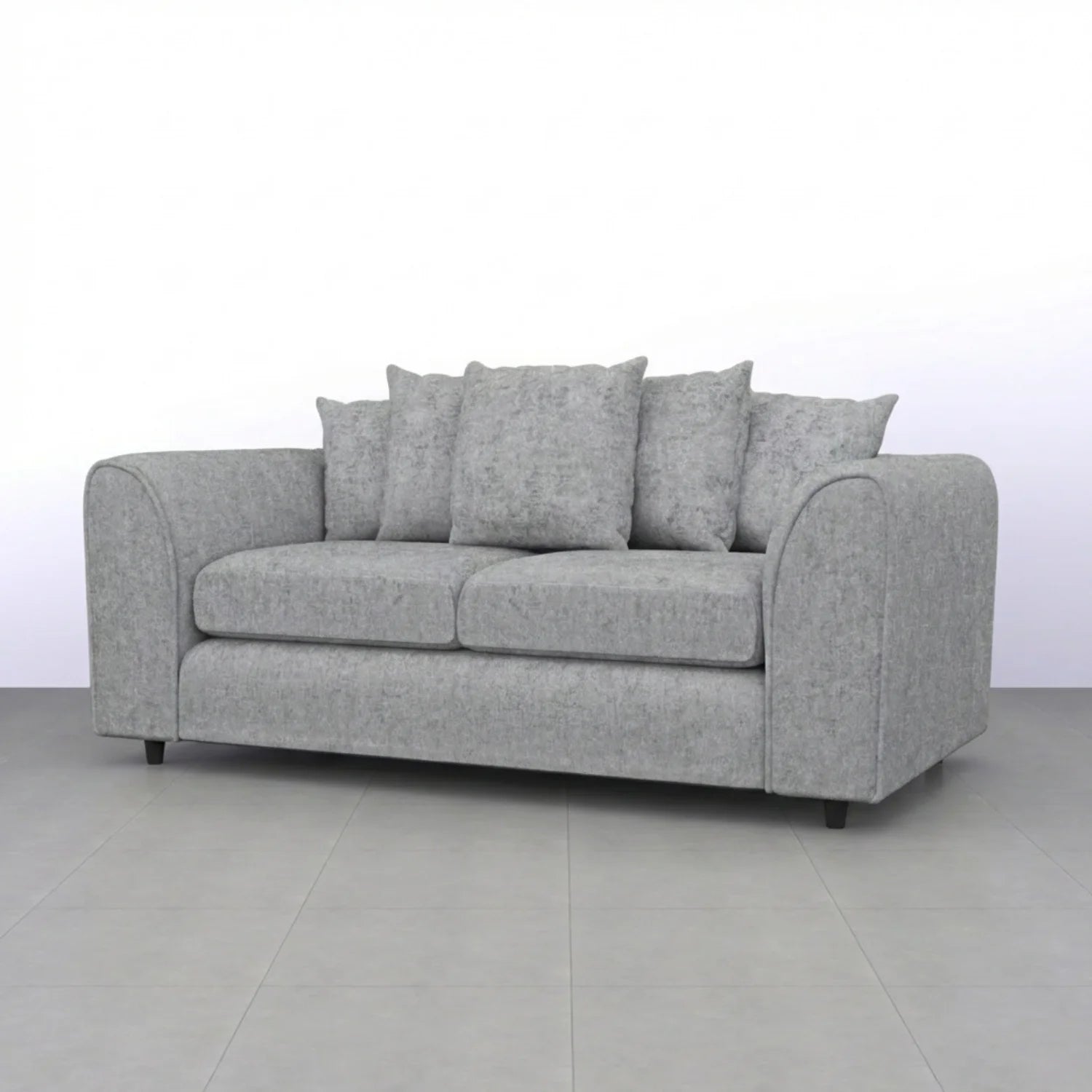 Alaska Fabric Scatter Back Sofa Set (Light Grey) - Image 5