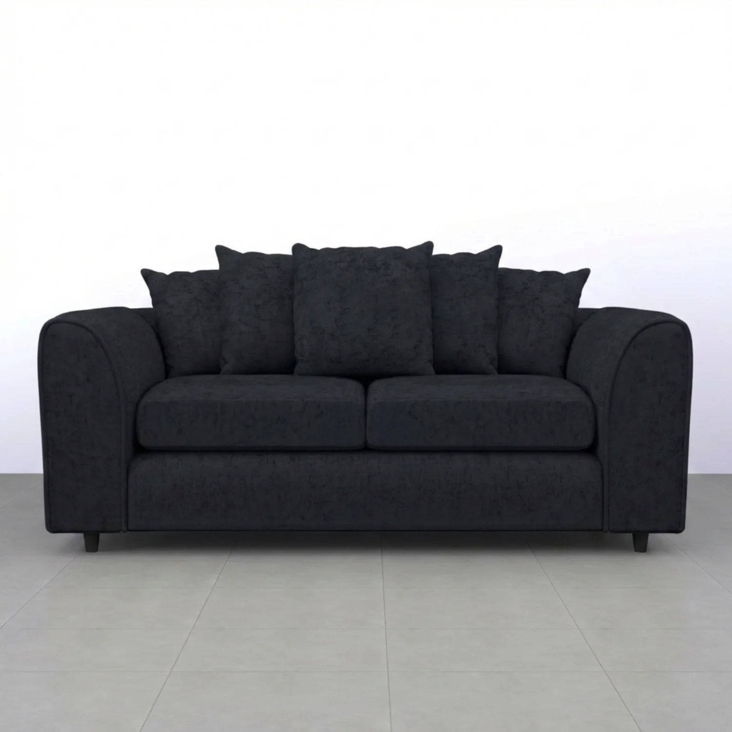 Alaska Fabric Scatter Back Sofa Set (Black) - Image 46