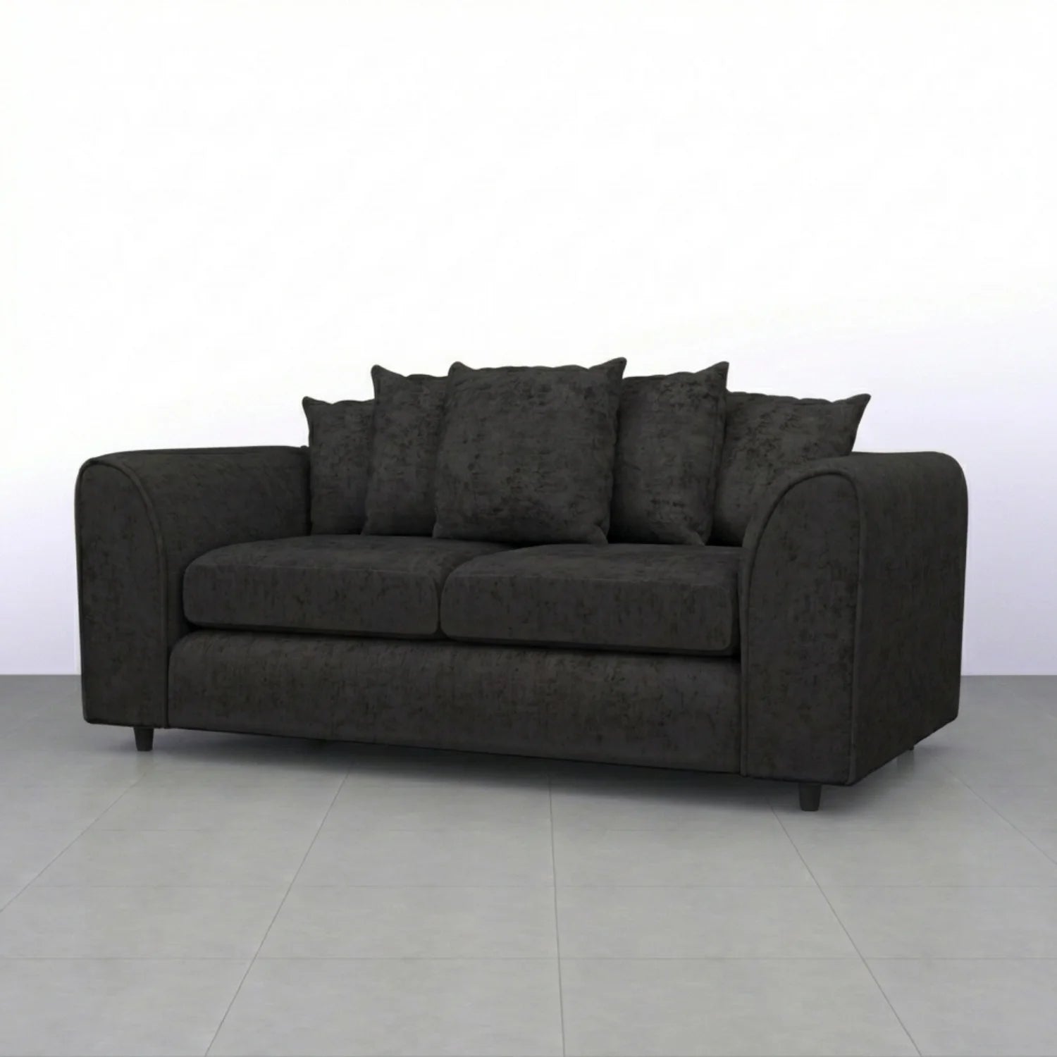 Alaska Fabric Scatter Back Sofa Set (Black) - Image 47