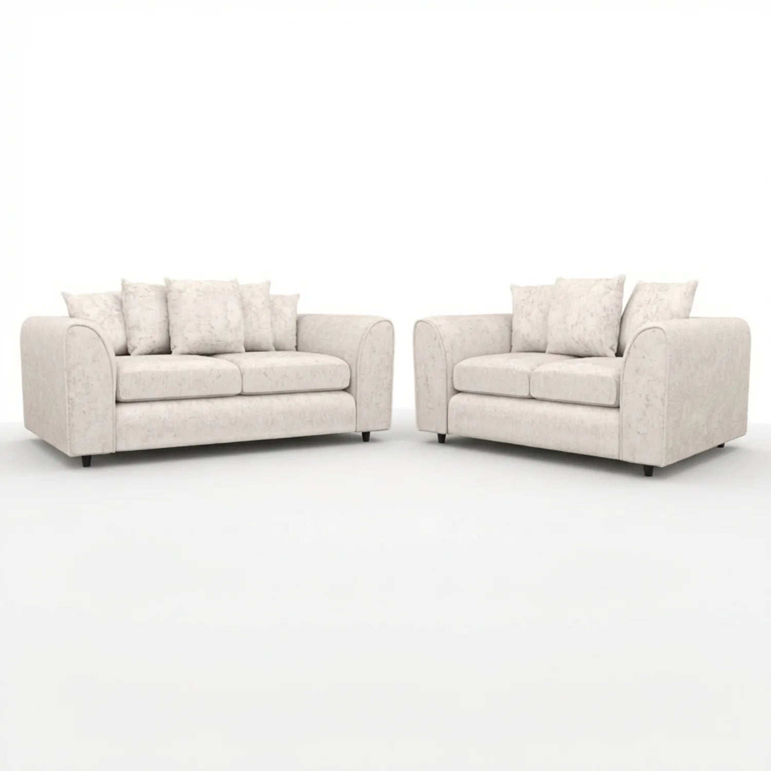 Alaska Fabric Scatter Back Sofa Set (Black) - Image 9