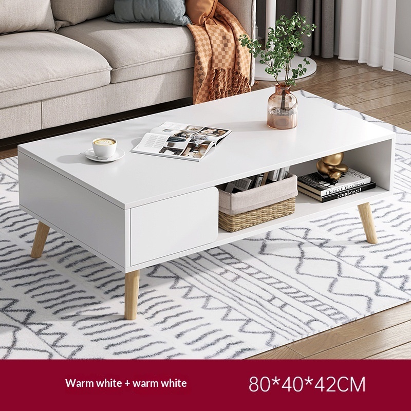 Minimalist, Modern Light-luxury Coffee Table For Small Apartments Nordic-style Side Table - Image 6