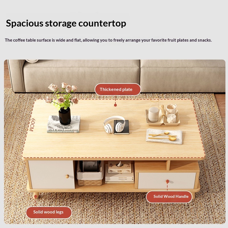 Minimalist, Modern Light-luxury Coffee Table For Small Apartments Nordic-style Side Table - Image 3