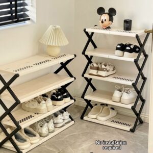 Multi-tier Foldable Shoe Cabinet For Home Entryway And Dorm Rooms